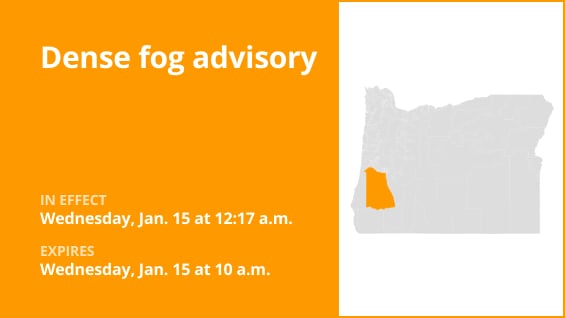  Central Douglas County under a dense fog advisory until Wednesday morning 