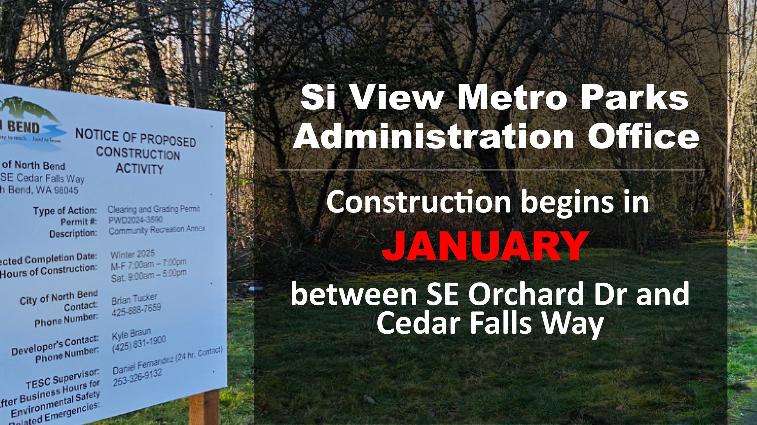  Si View Metropolitan Parks District to begin construction on Administration Office this month 