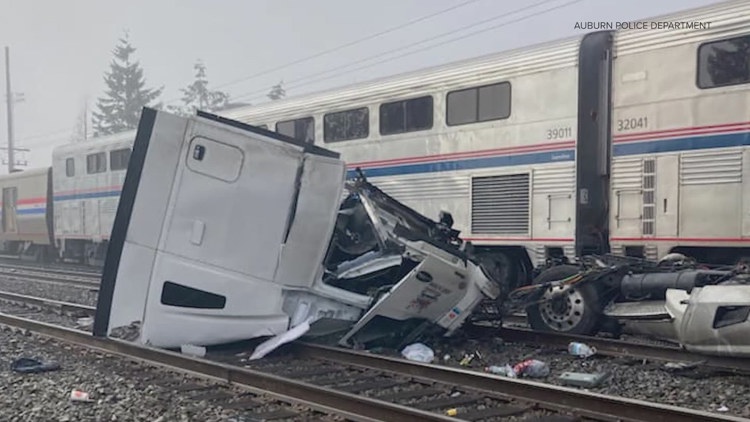  No injuries reported in train vs. semi collision in Auburn 