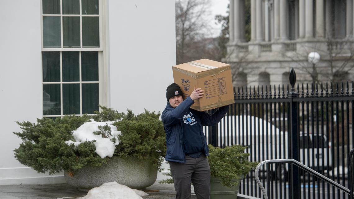  Clothes in the closets and favorite foods in the fridge: Moving day comes to the White House 