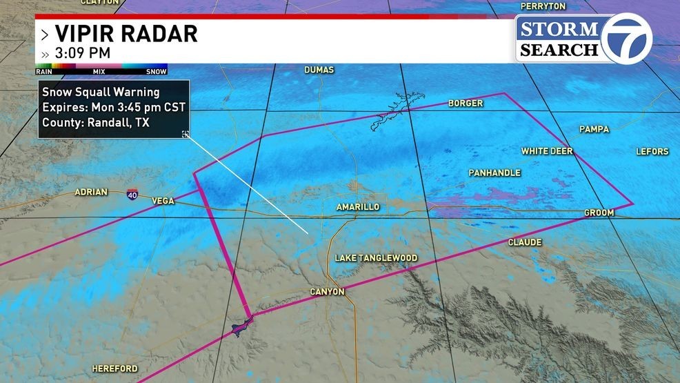  Snow Squall Warning issued in Texas Panhandle for first time ever 