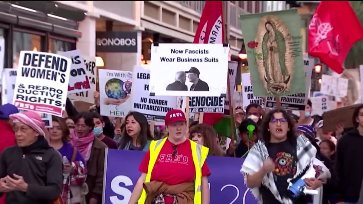  Demonstrators rally in San Jose amid President Trump's immigration-related executive orders 