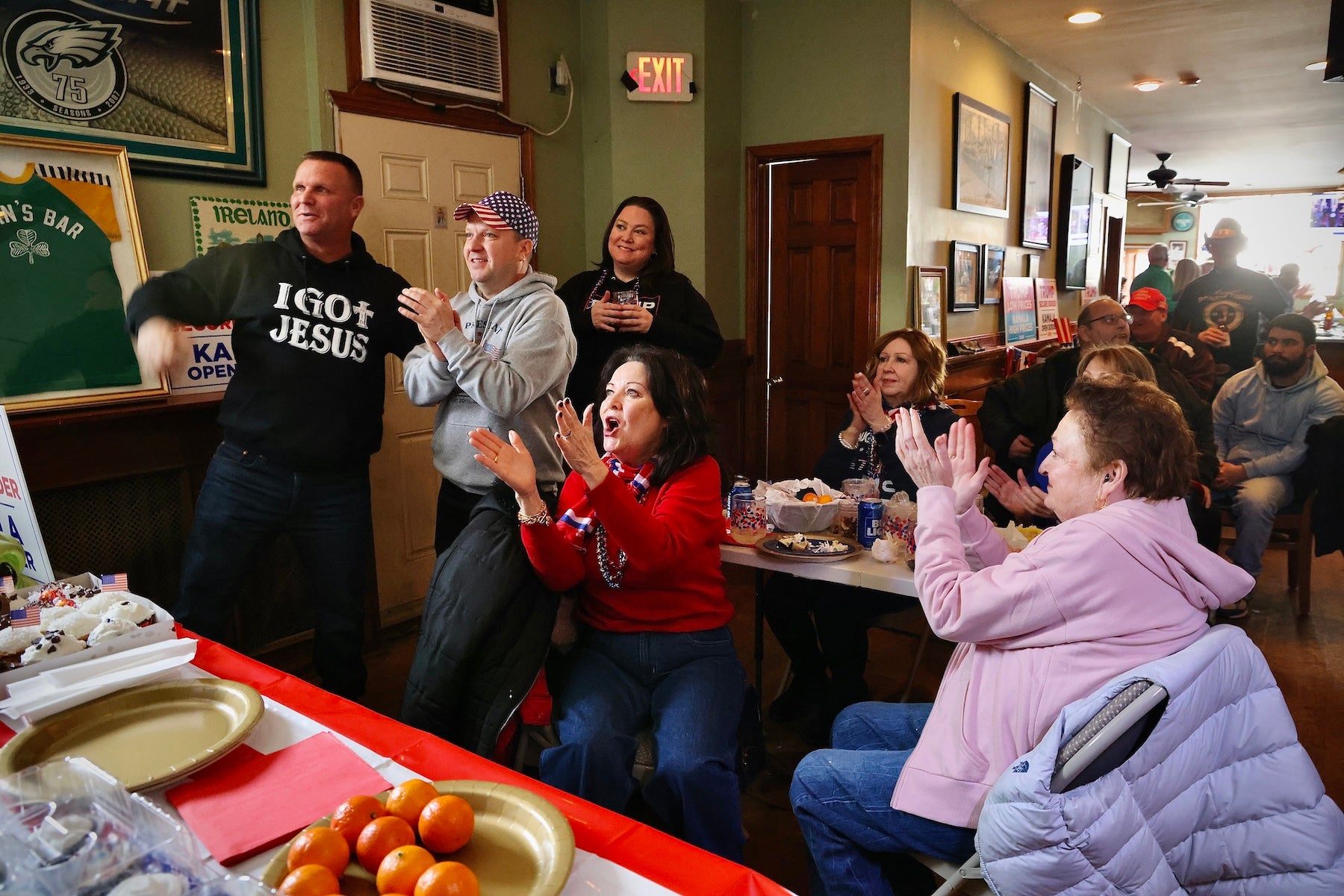  Supporters cheer Trump at South Philly inauguration watch party 