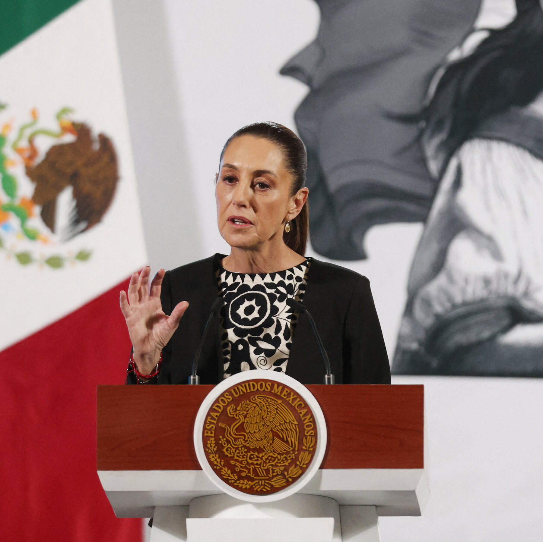  After Trump’s Threats, Mexico’s Leader Says She’ll ‘Always Defend’ Her Country 