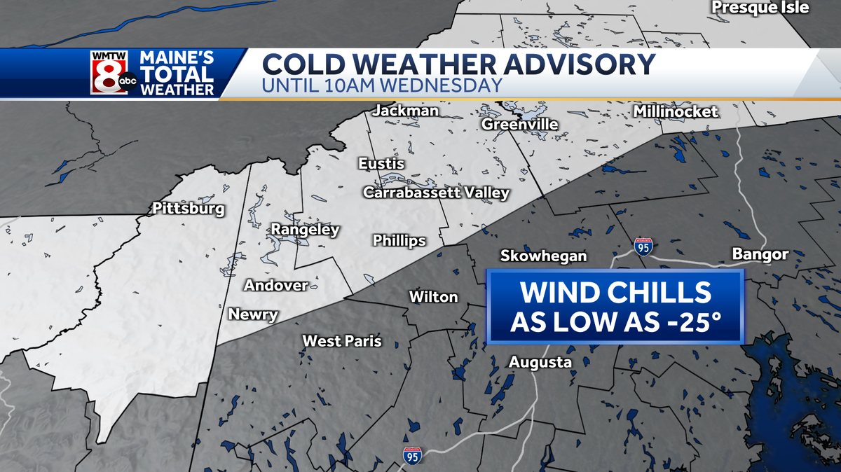  Dangerously cold temperatures across Maine 