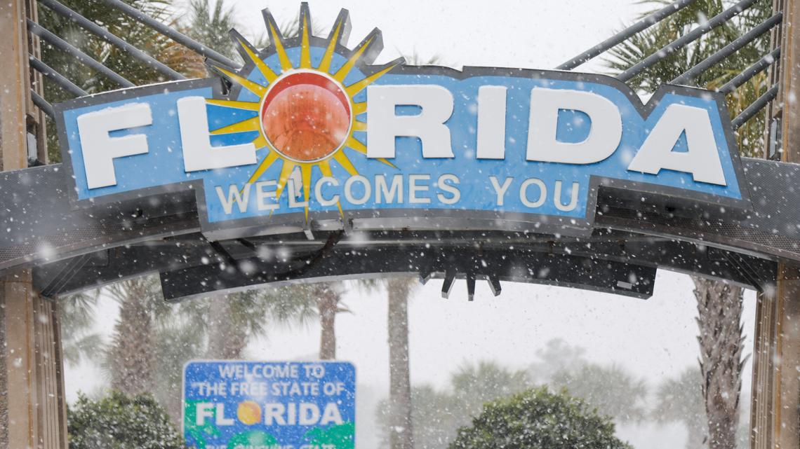  Here are the snowfall totals in Florida 