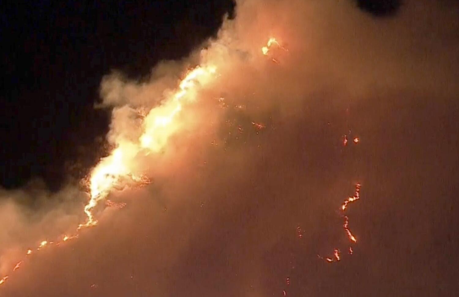  Sepulveda fire: Evacuations, road closure 