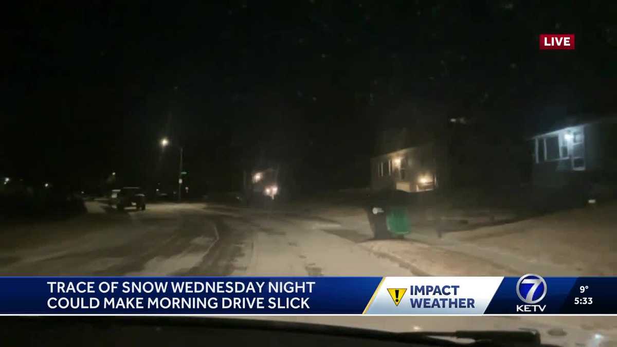  Dusting of snow could create slick drive Thursday morning 