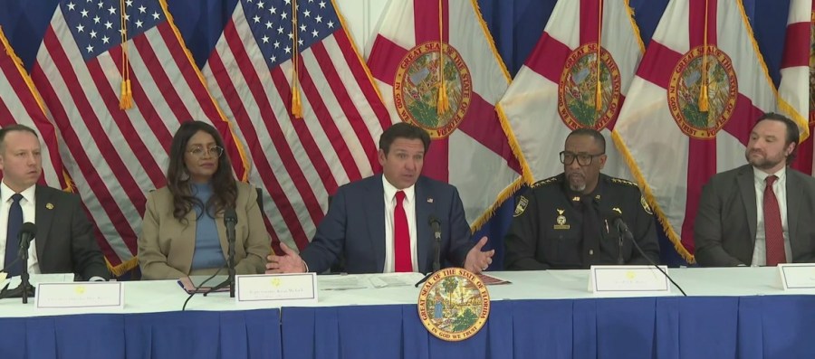  Gov. DeSantis held a news conference in Jacksonville 