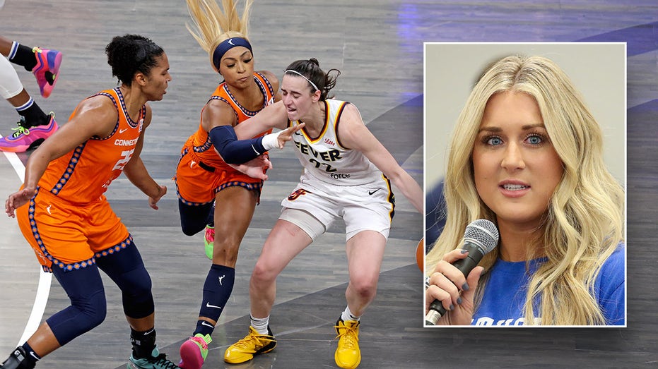  Riley Gaines tears into WNBA star, who gave Caitlin Clark black eye, for wearing anti-Trump shirt 