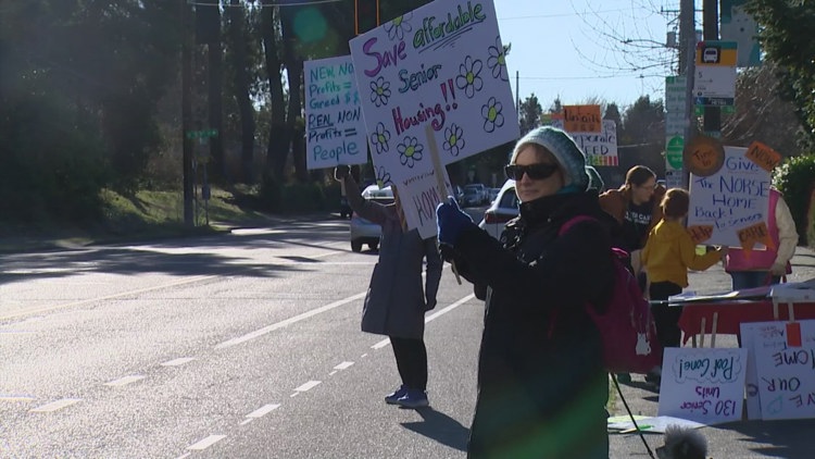  Residents and families protest Norse Home closure in Seattle 