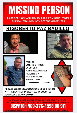   
																Missing Person: Rigoberto Paz Badillo 
															 