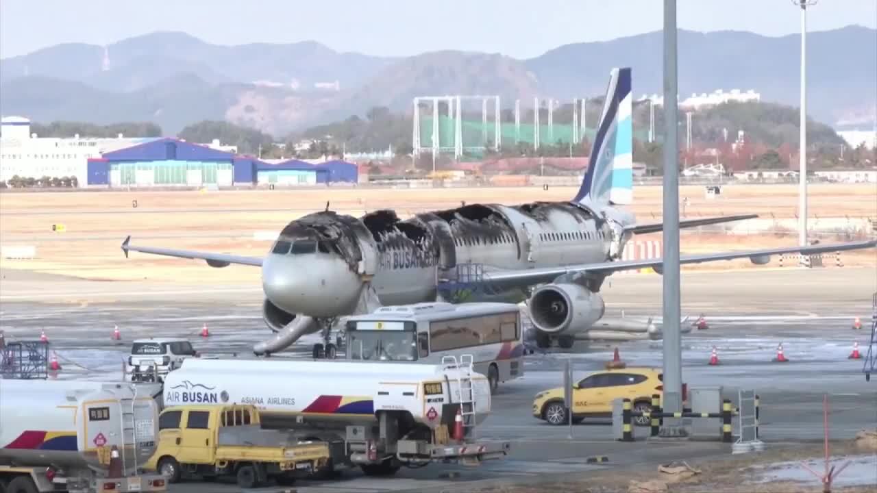  Passenger plane catches fire at South Korean airport. All 176 people on board are evacuated 