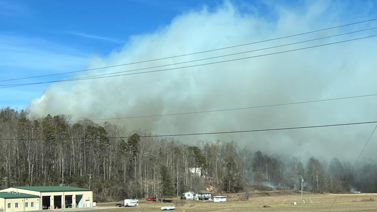  'Out of control' wildfire burning in McDowell County 