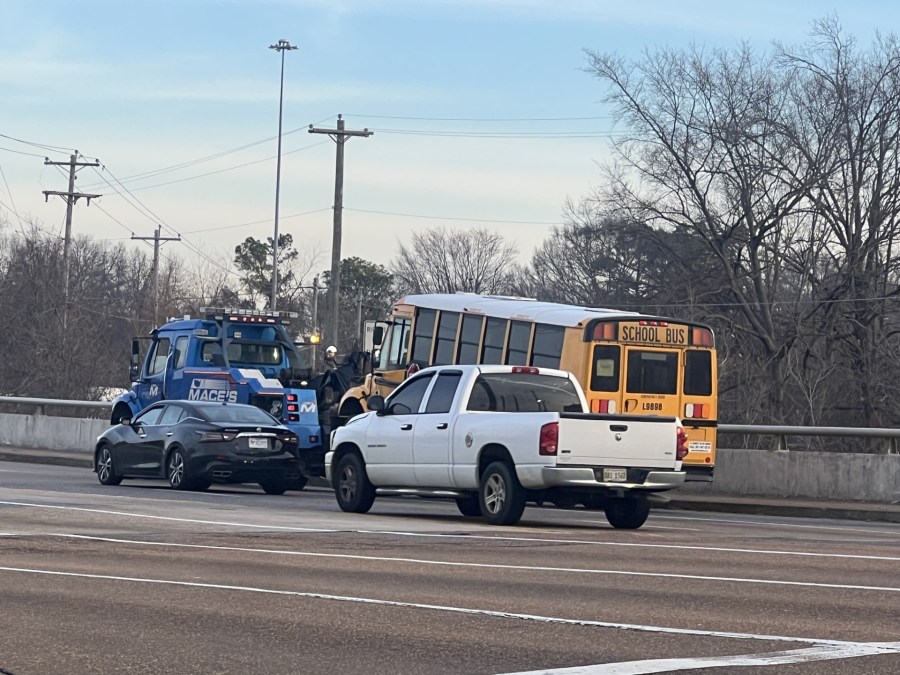  Child injured in crash involving school bus 