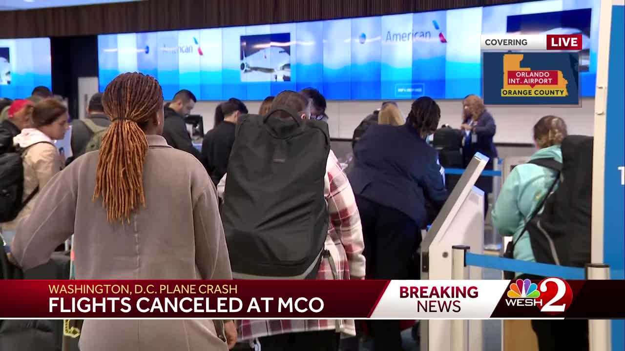  Multiple flights to, from Orlando impacted after tragic plane crash near Washington, D.C. 