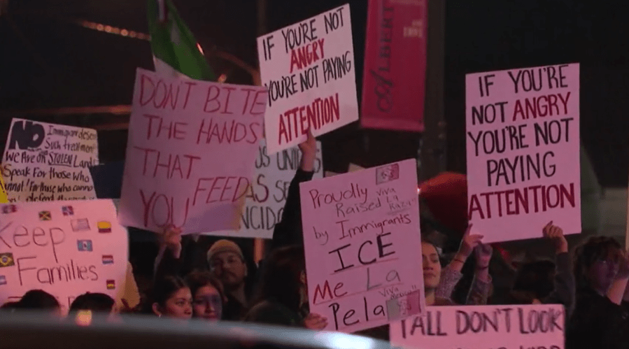  Protestors march in support of immigrant community in Albertville 