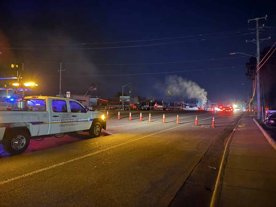  VB gas leak caused road closure on S. Military Hwy. 