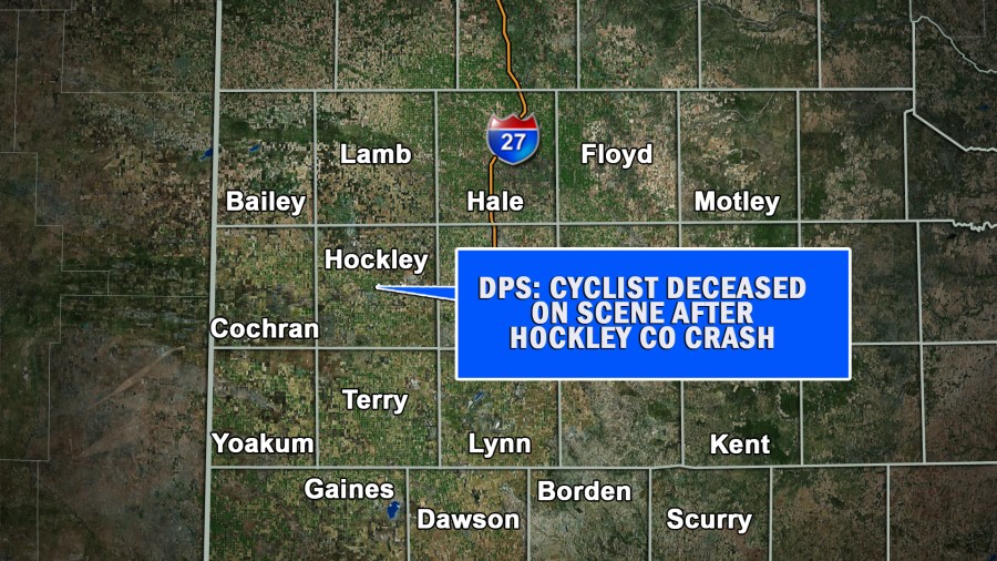  Cyclist deceased after crash in Hockley County Wednesday evening, DPS said 