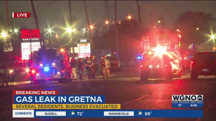  First responders respond to scene of Gretna gas leak 