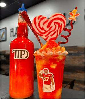  Taylor Swift-Travis Kelce-themed snoball for The Big Game in NOLA 