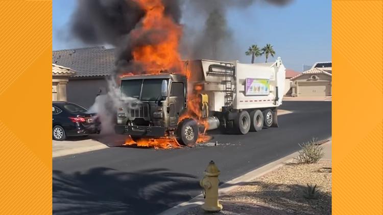  Valley firefighter hurt by explosion while battling garbage truck fire near Sun City 