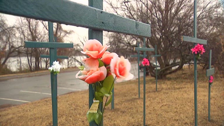  67 crosses honor victims of American Airlines plane and Army helicopter collision in DC 