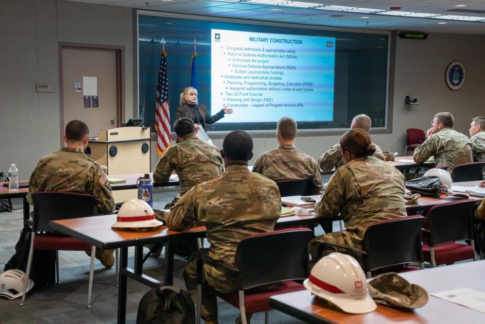   
																Future USACE officers and civilians get schooled on military construction 
															 