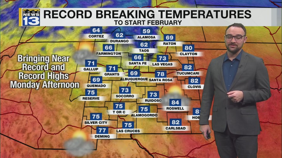   
																Record breaking temperatures move into the state 
															 