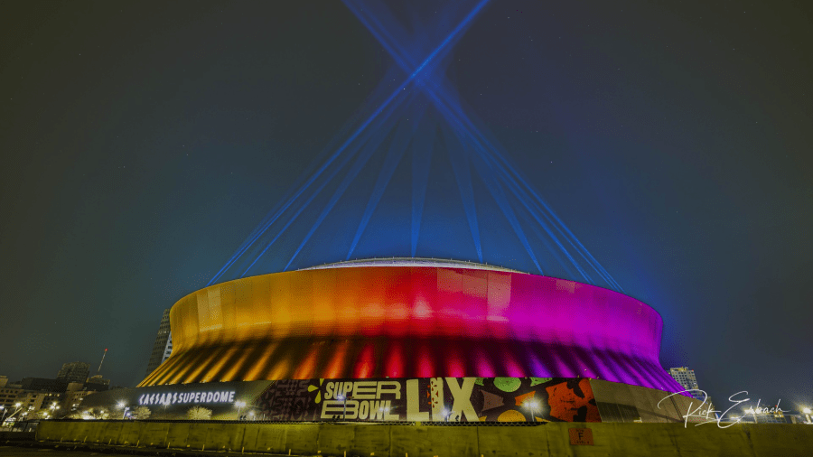  Superdome laser show kicks off Big Game festivities in New Orleans 