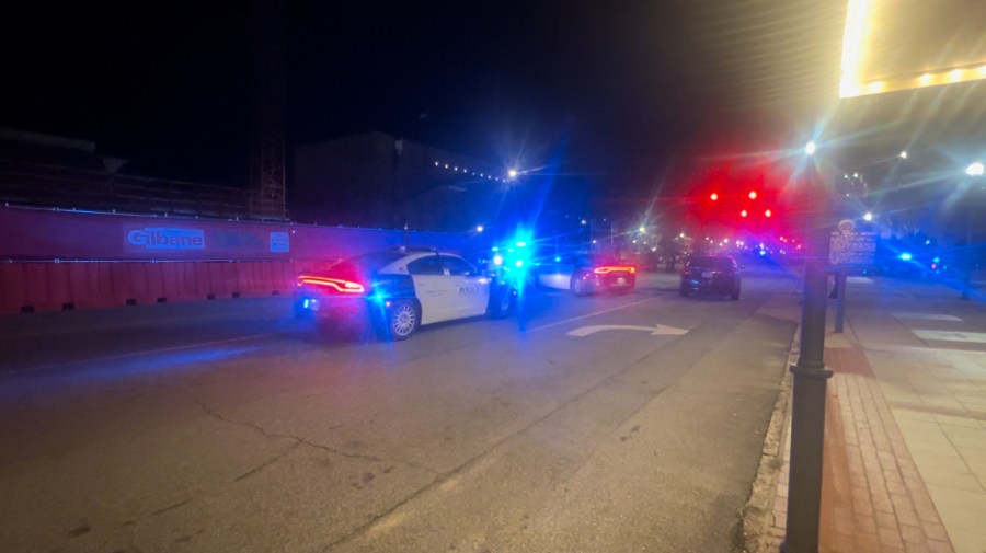  Police presence at 1st Avenue and 10th Street 