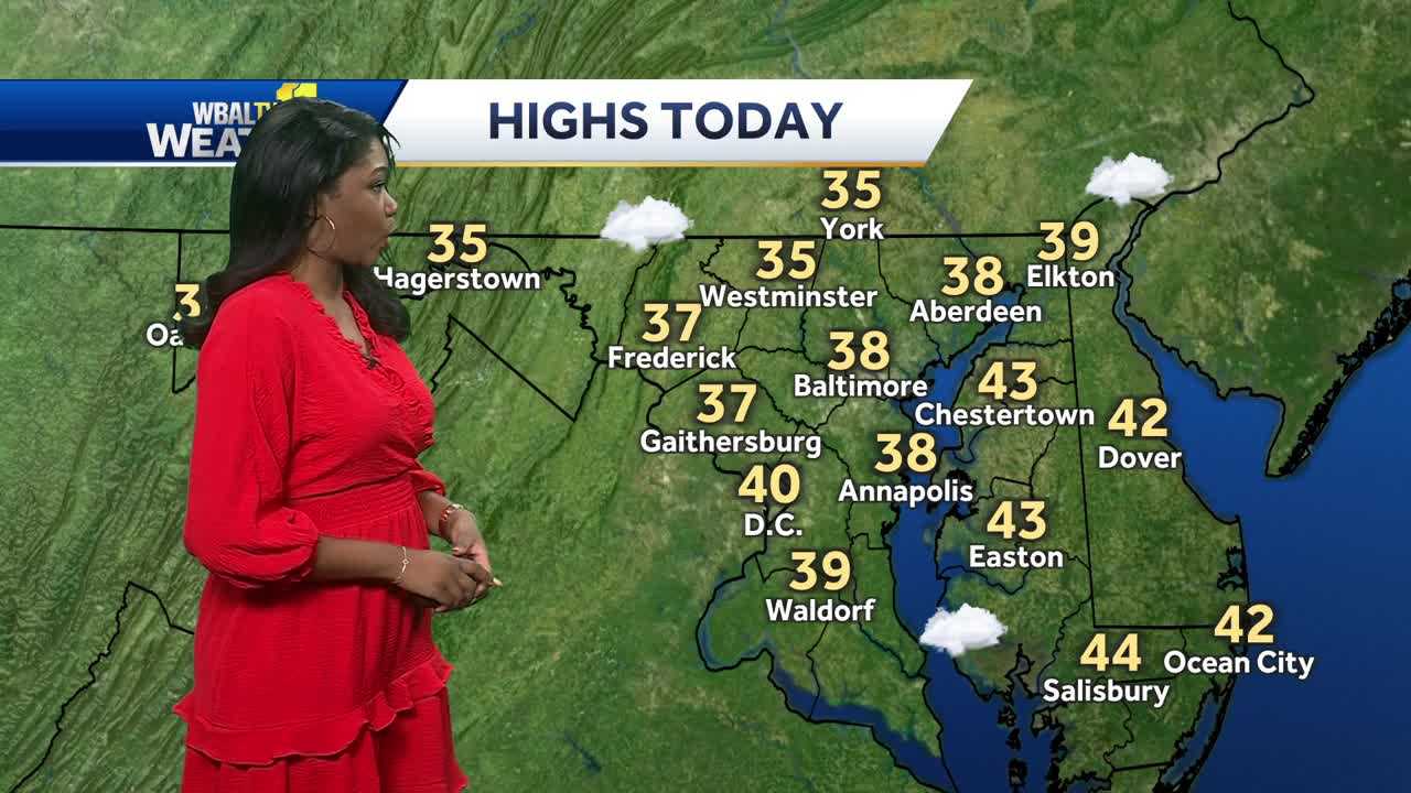   
																Chillier and cloudier to close out the weekend in Maryland 
															 