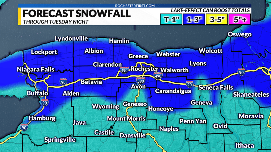  Weather Forecast: Rain to snow and lake effect Tuesday 