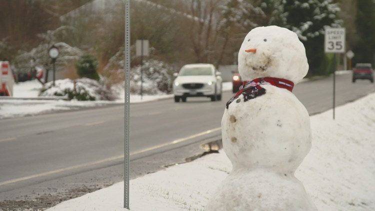  Winter weather causes accidents, school delays in Western Washington 