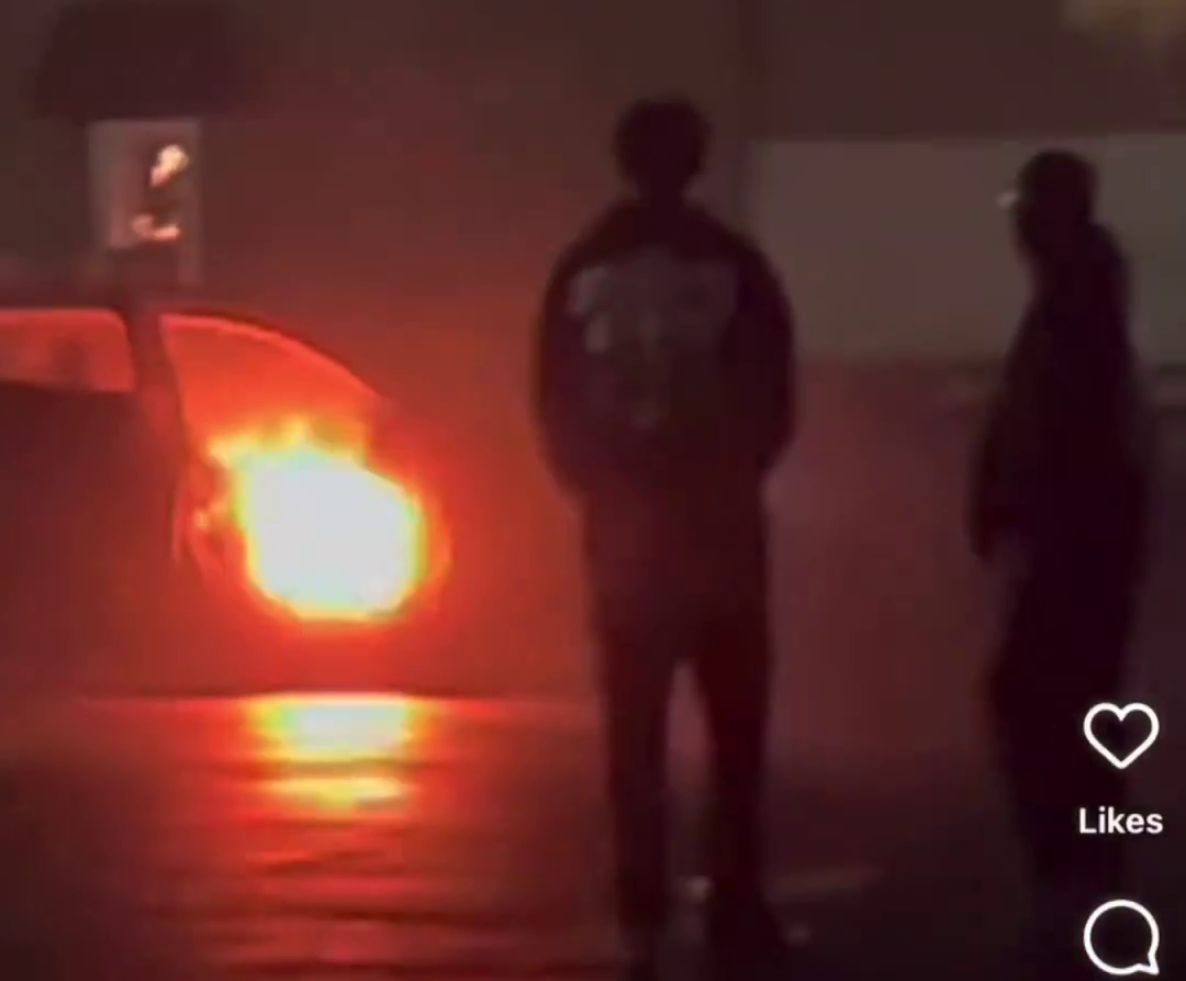   
																Wild video shows juveniles joyriding in burning vehicle before leading California deputies on chase 
															 