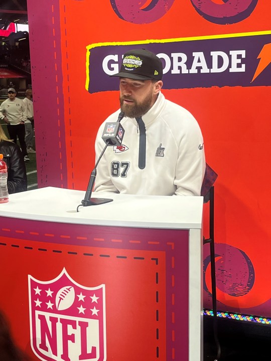  WGNO Reporter asks Travis Kelce what Taylor Swift bakes that will fuel him for The Big Game? 