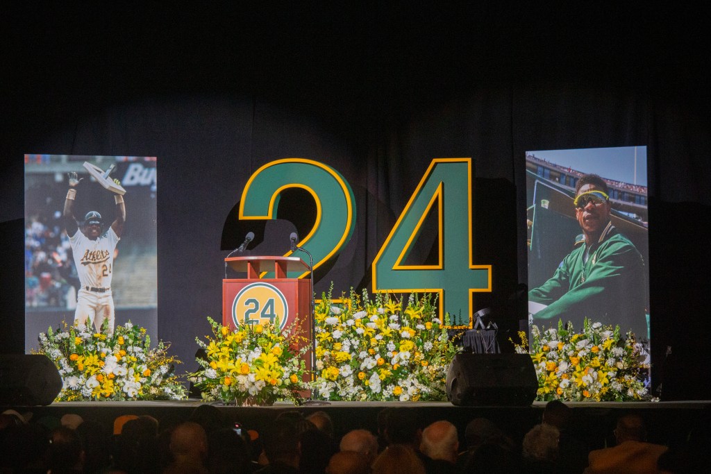  ‘Live with the same kind of fearlessness and joy’: Oakland sends Rickey Henderson home 