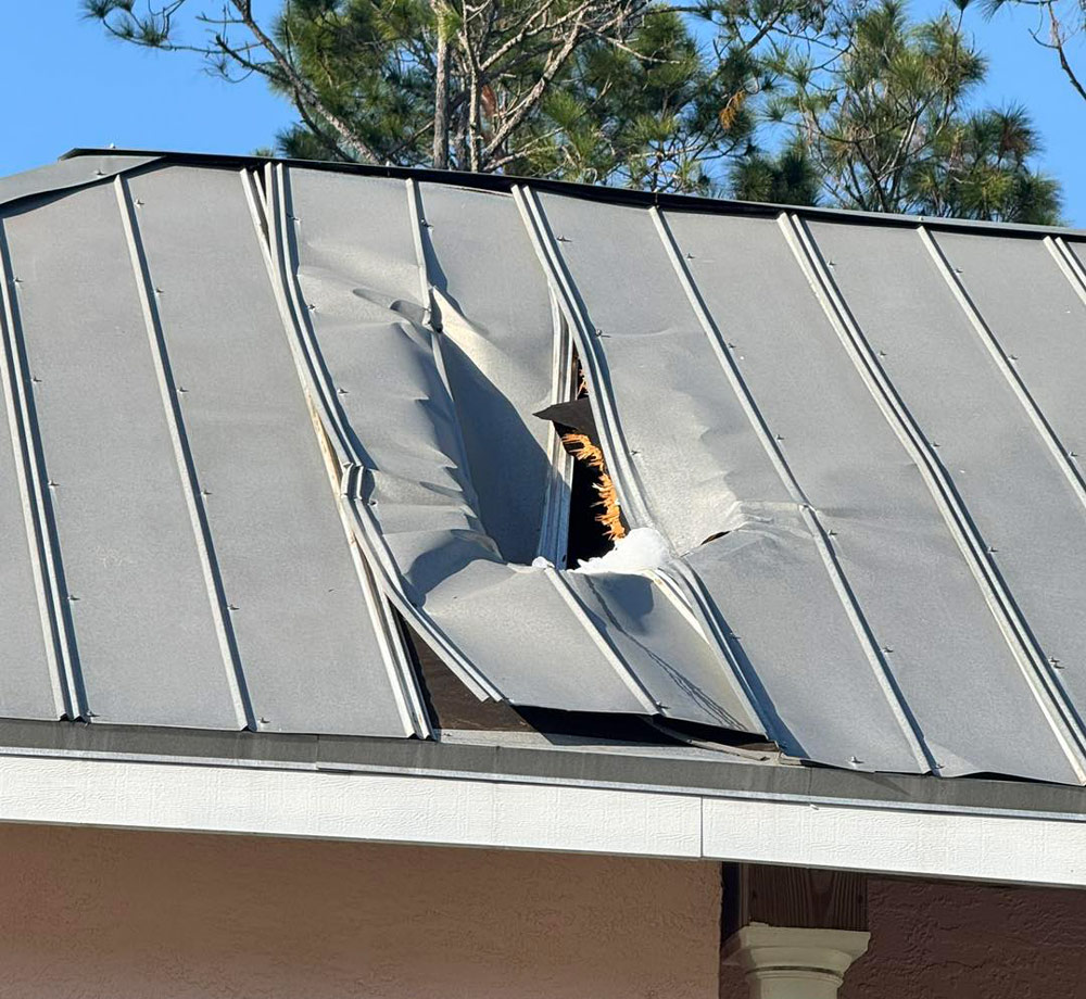  Missile-Like Hunk of Ice, Possibly from Commercial Plane, Tears Through Seminole Woods Roof 