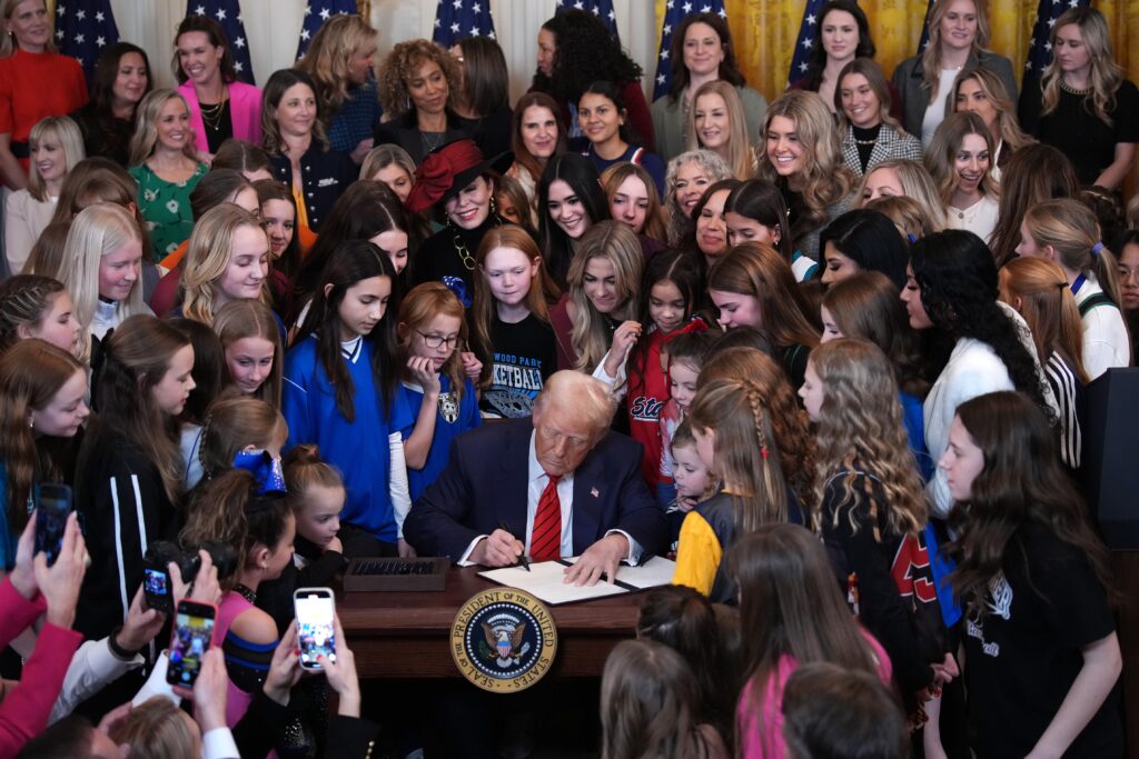  Trump signs executive order banning transgender athletes from women’s school sports 