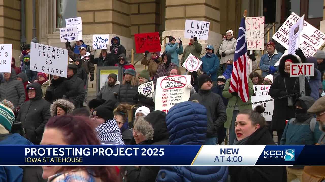  Demonstration against Project 2025 at Iowa Statehouse leads to multiple arrests 