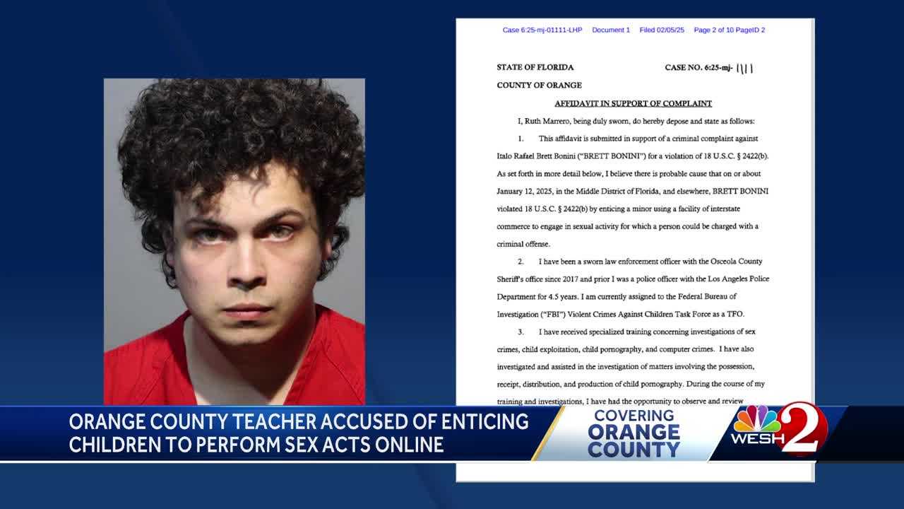   Orange County teacher accused of enticing children to perform sex acts online 