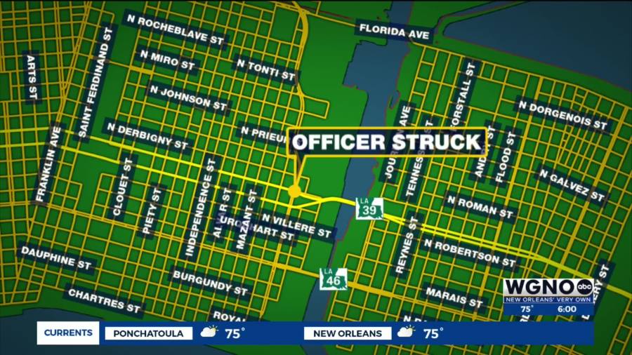  Police officer hit by vehicle following NOLA car theft: NOPD 