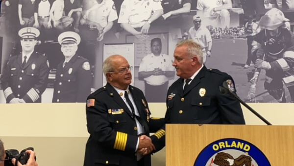   
																Orland Fire District dedicates training center in honor of former Chief Robert Buhs 
															 