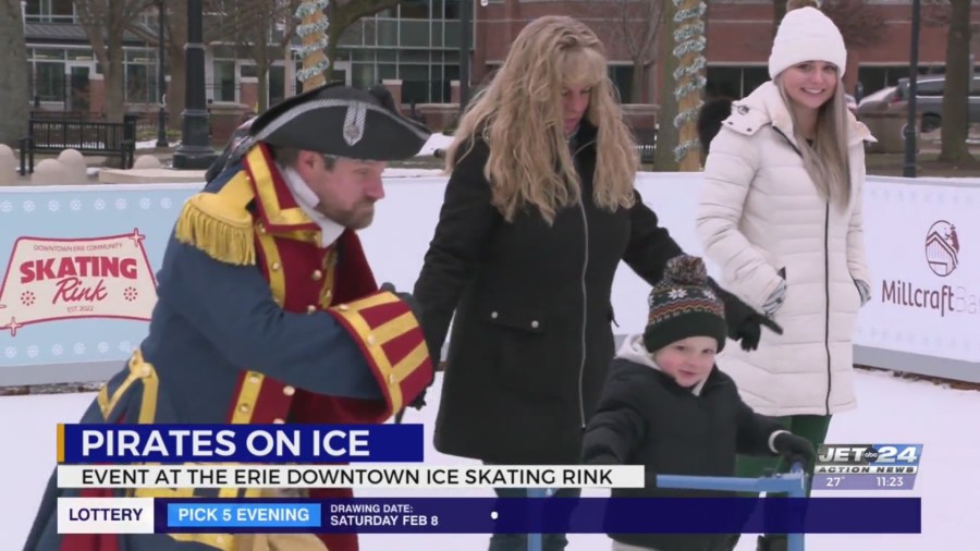  Crew of pirates take over the Erie downtown skating rink Saturday 