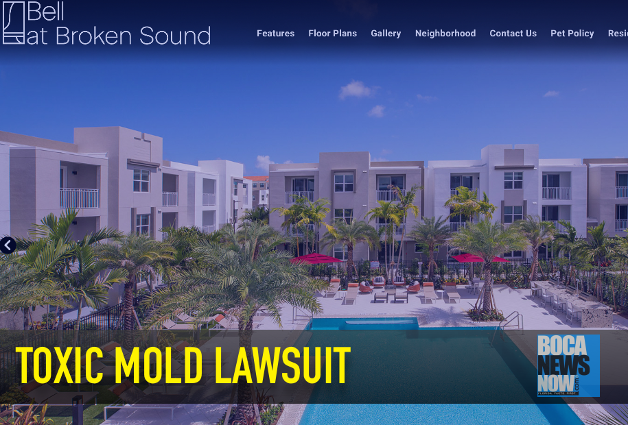  LAWSUIT CLAIM: BOCA RATON APARTMENT COMPLEX INFESTED WITH TOXIC MOLD 