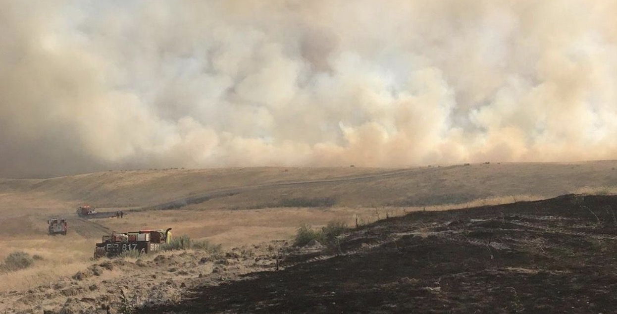   
																Cold Creek Fire burns over 40,000 acres in Washington 
															 