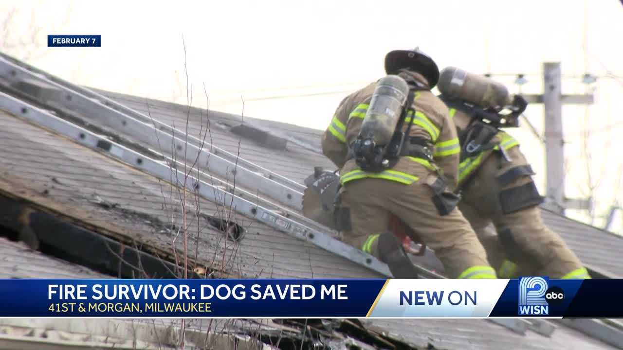  Milwaukee woman credits pet dog for saving her from an apartment fire 