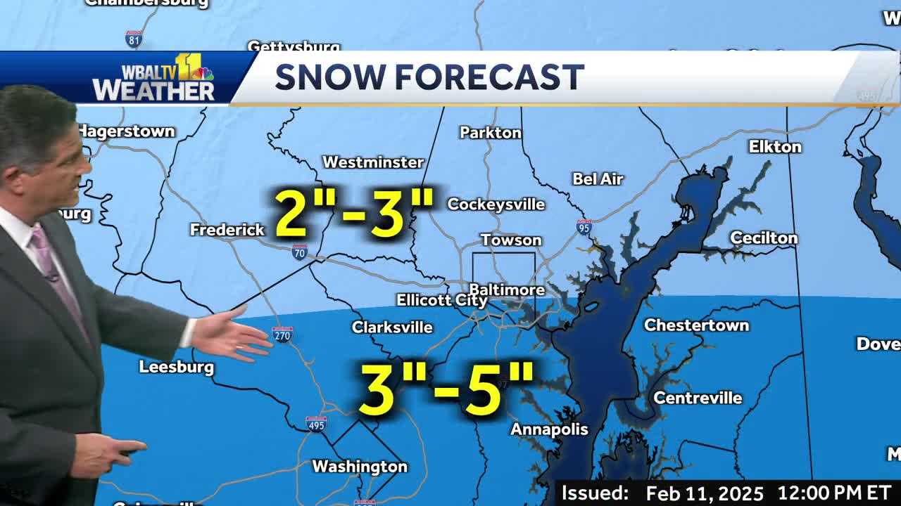   
																Watch Radar: Flurries falling with heavier snow overnight 
															 