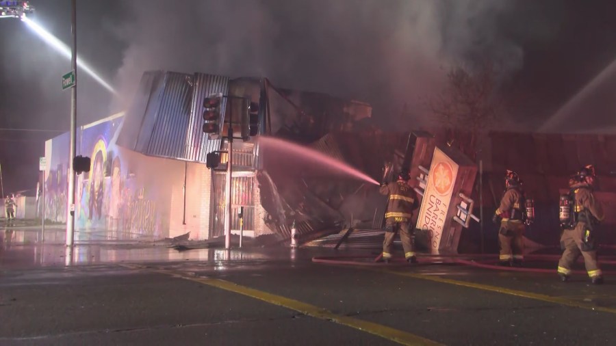  Building near Roosevelt High School collapses due to fire 