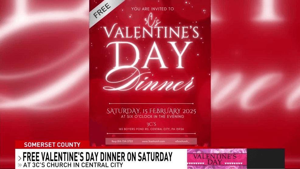  Somerset County church to host free Valentine's Day dinner 